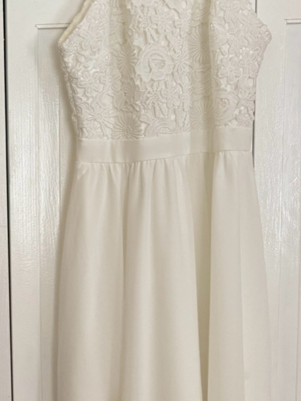 Ivory Lace Bodice A-Line Dress